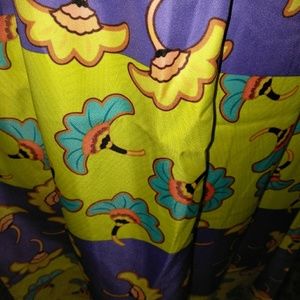 African printed skirt with bow tie